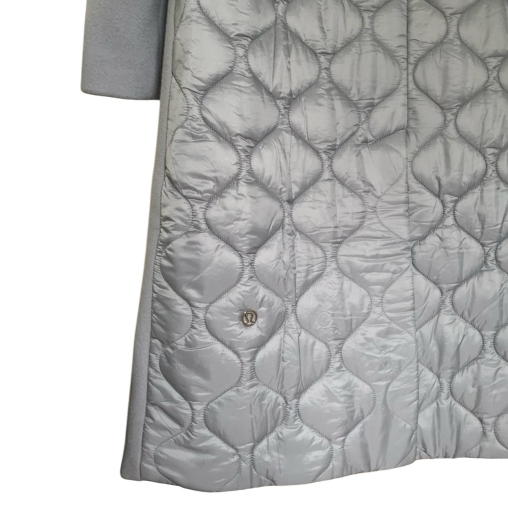 LULULEMON Long Wrap Coat Light Gray Oversized Jacket Size 12 -- GORGEOUS!!! - Picture 7 of 9